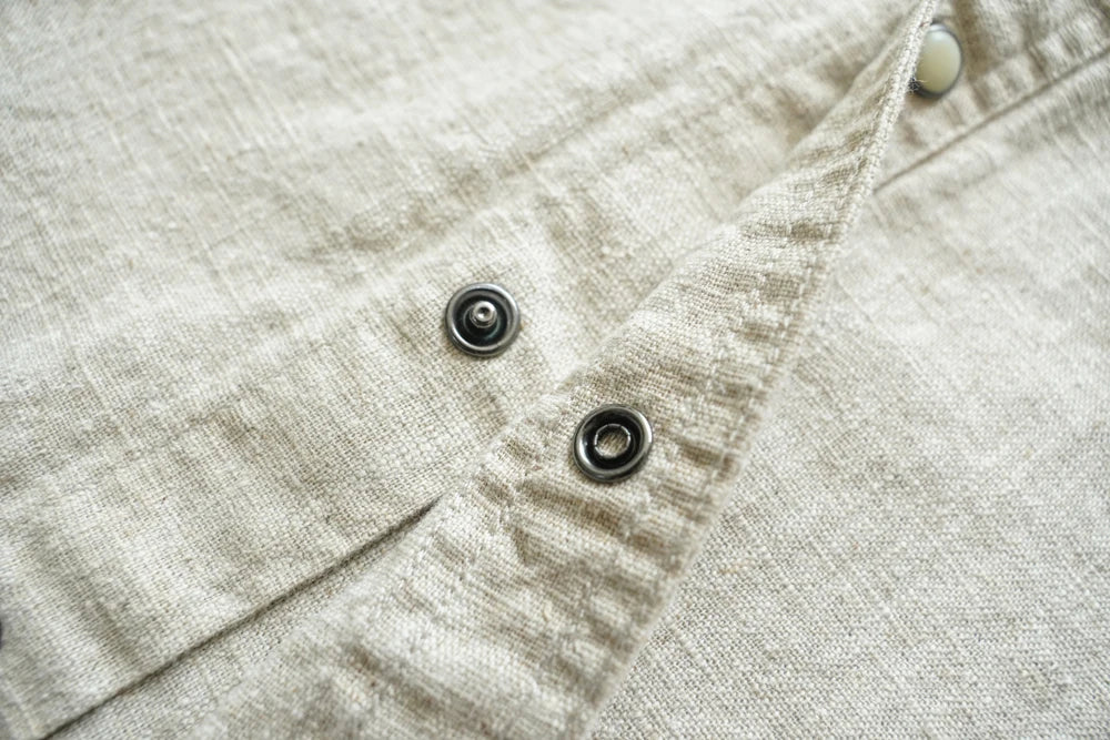 Sauce Zhan Mens Shirts Ramie Shirt for Man Long Sleeve Regular Fit