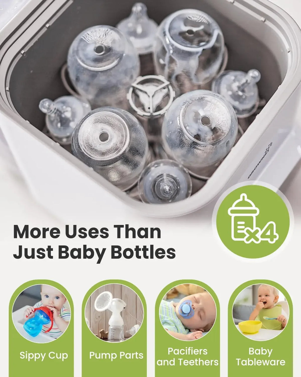 Authenticity guarantee.Bottle Washer Pro | All-in-One Bottle Washer and Sterilizer and Dryer | Baby Bottle Washer for Bottles, P