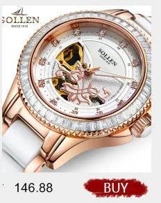 Switzerland Luxury Brand LOBINNI Ultra-thin Japan Quartz Women‘s Watches Fashion Diamond Relogio Feminino Waterproof Clock L8014