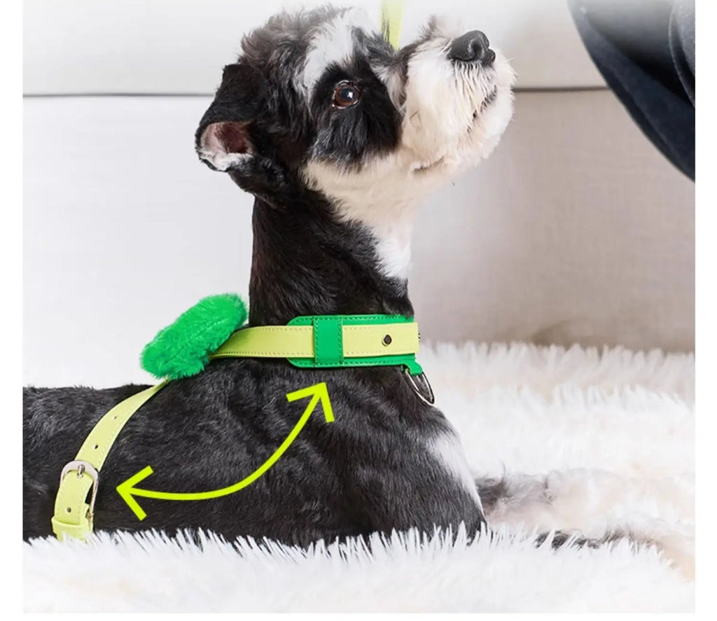 Pink Bowtie Harness Dog Cat Collar Leash Pet Product Soft Fluffy Bow Accessories Poodle Schnauzer Papillon Cats Collars