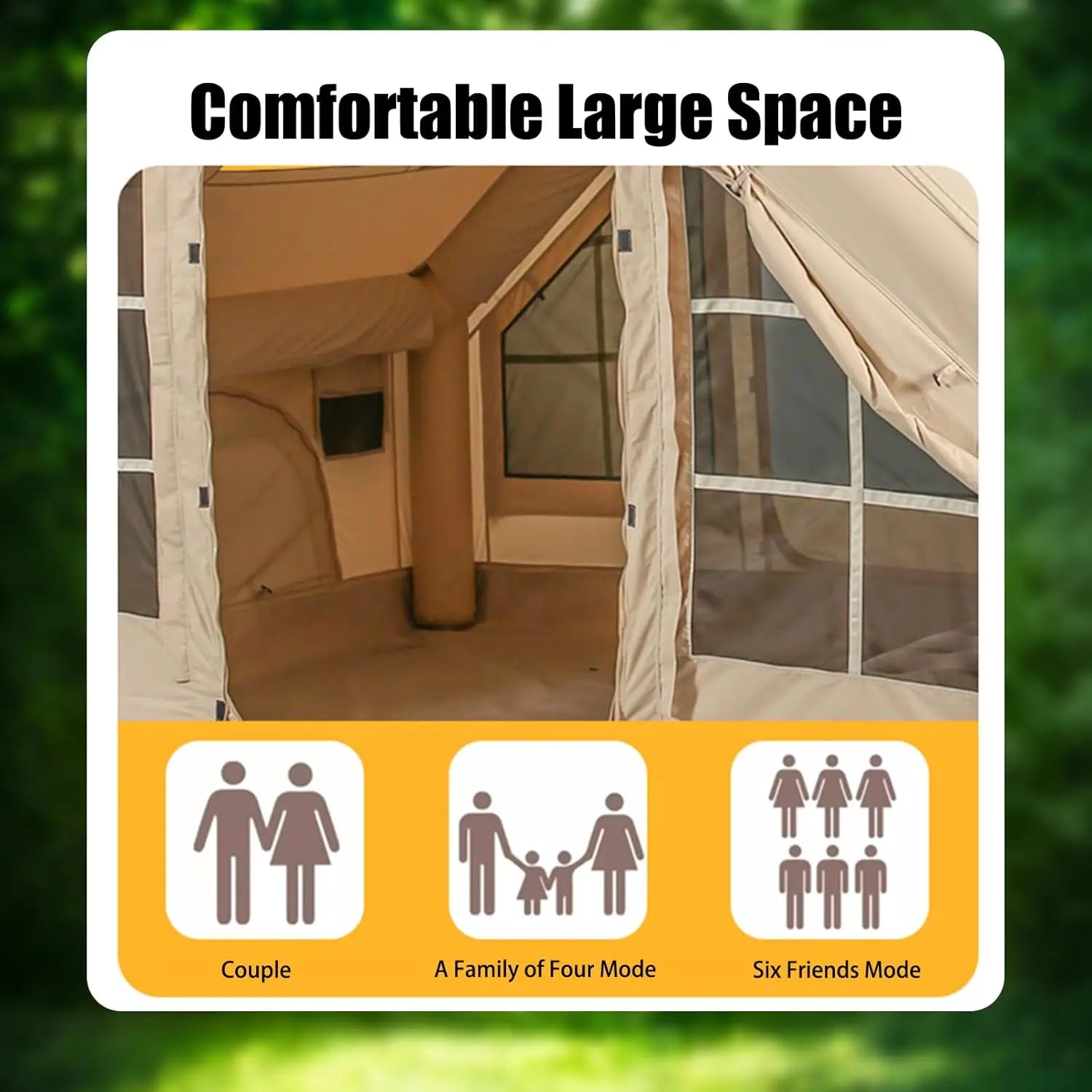 Inflatable Tents for Camping,Large Inflatable Camping Tent with Hand Pump,Inflatable Tent,Easy Setup Tents for Camping Portable