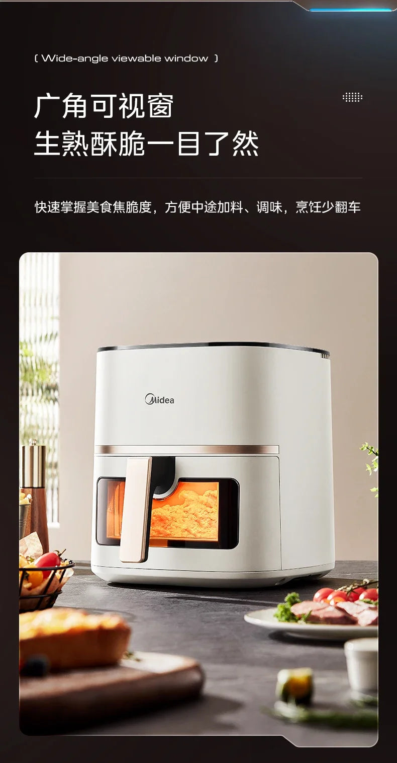 Large Capacity Air Fryer for Household Use Modern Kitchen Appliance Electric Cooking Machine with No Flip Visual Feature