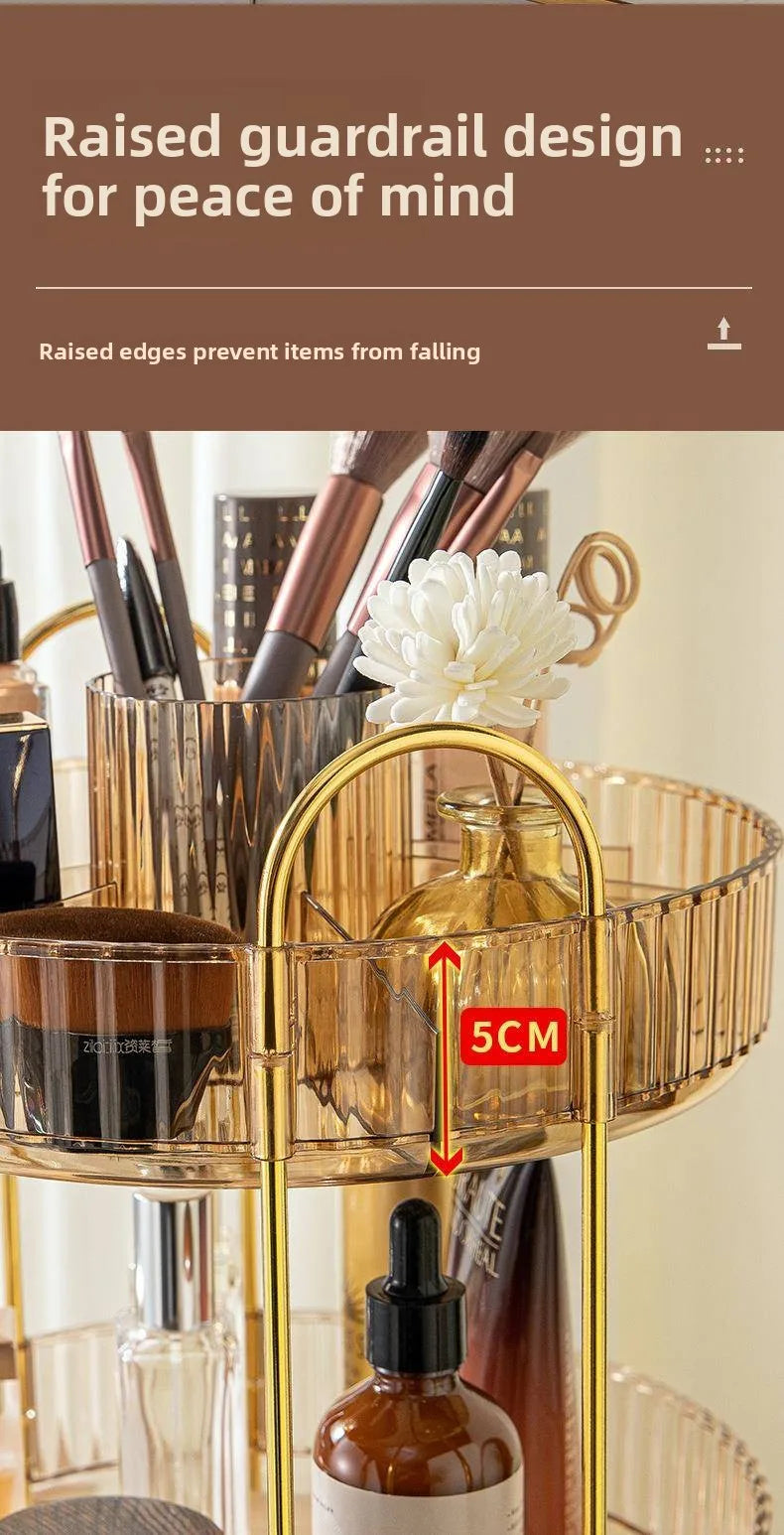 Luxury Rotating eup Storage Ra Perfume Cosmetic Organizer elf for Batoom Kitchen Desktop Skin Care Products Holder