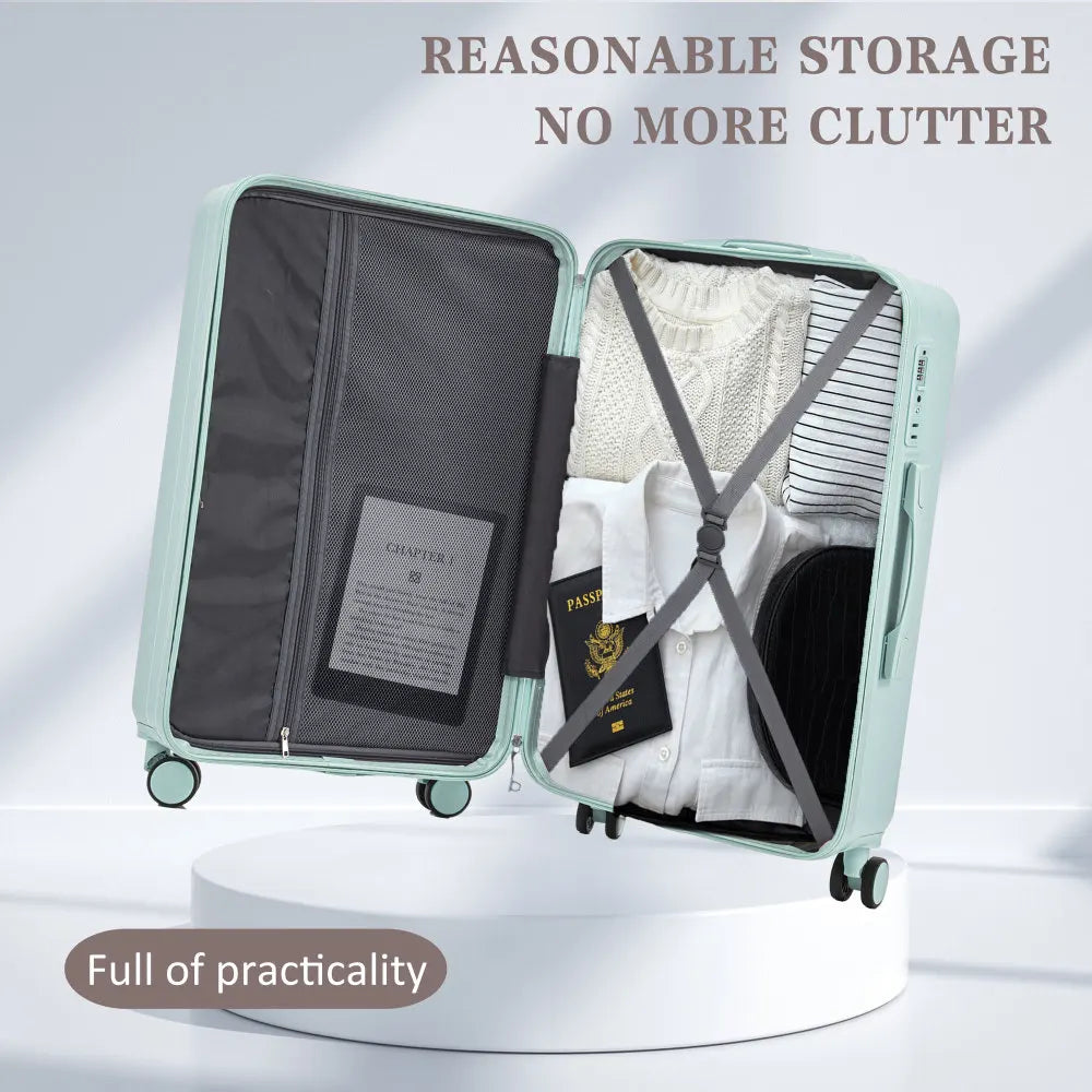 HIFINE TOURIST 20"/24"/28" 3 Pcs/set in ABS Spinner Wheel Luggage Carry on Suitcase Matching Color TSA Combination Lock