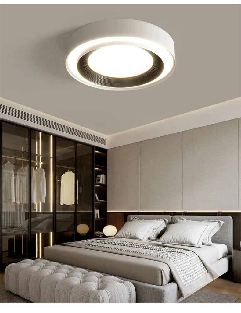 Modern LED Ceiling Lights Square Circular Shape Dimmable Ceiling Lamps Bedroom Balcony Aisle Home Indoor Lighting Ceiling Lights