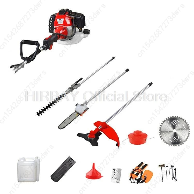 Professional Petrol Engine Garden Tool Kit With Chainsaw Brush Cutter Hedge Trimmer Pole Pruner And Multifunction Trimming