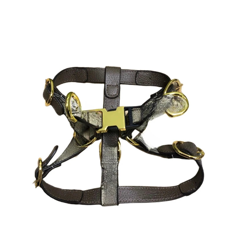 Luxury Pet Harness Puppy Lead Dog Accessories Harness Leash Set Collar With Pop Bag Set