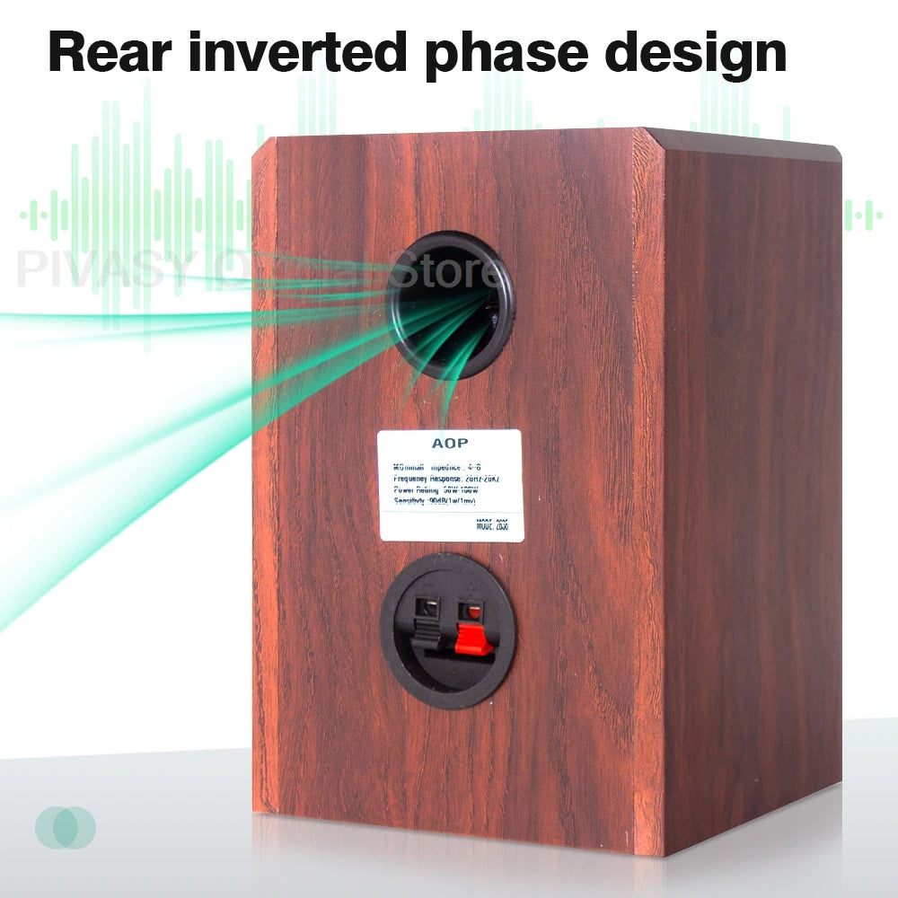 5 inch Passive Speakers 50W Sound Box 88dB Sensitivity Bookshelf Speaker 4-8ohm Monitor Audio XLR Input For Desktop Home Theater