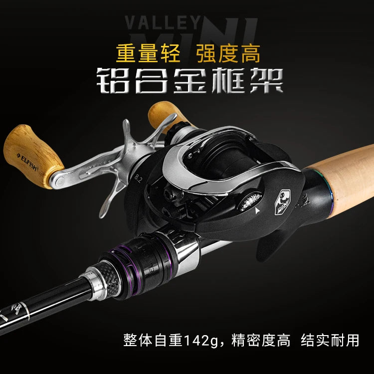 ERYU Mini 2025 Aluminum Alloy Baitcasting Reel with Magnetic Brake and 9+1 Bearings for Lure Fishing