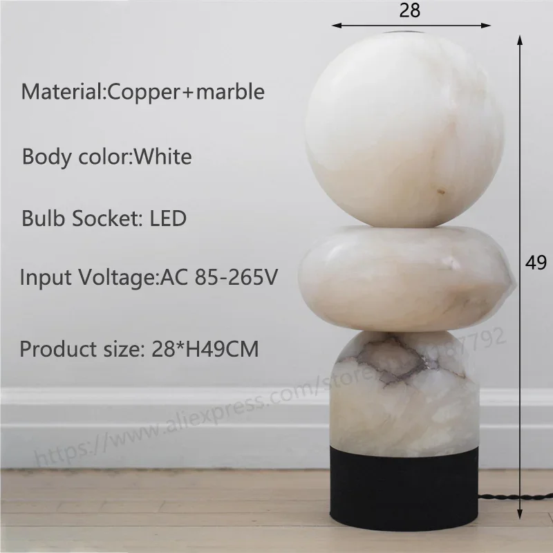 Nordic Art Floor Lamp Room Decoration Light Living Room Bedroom Marble Standing Lamp Restaurant Dimmable Mood Light Led Lighting