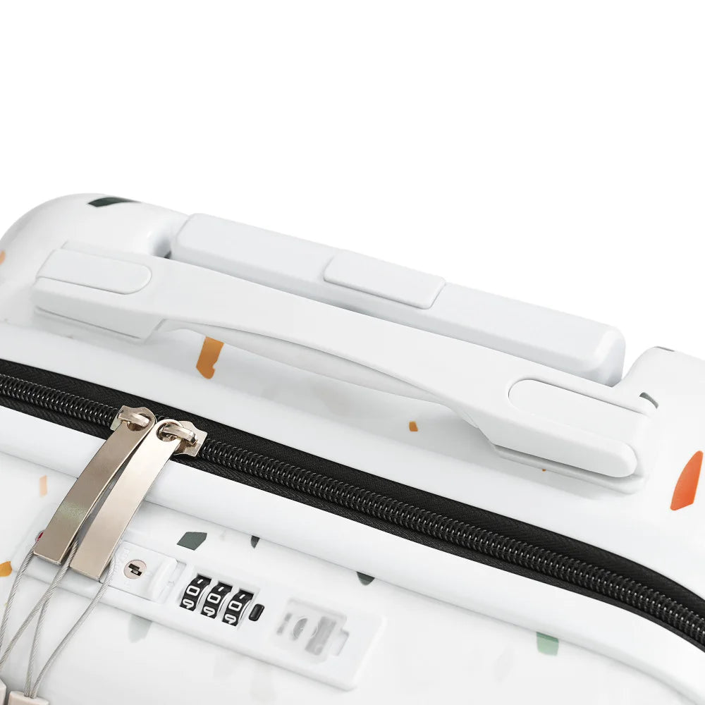 USB Port 20 24inch Front Opening Design Airline Certified Carry on Luggage ABS+PC Hard Shell Luggage with Spinner Wheels