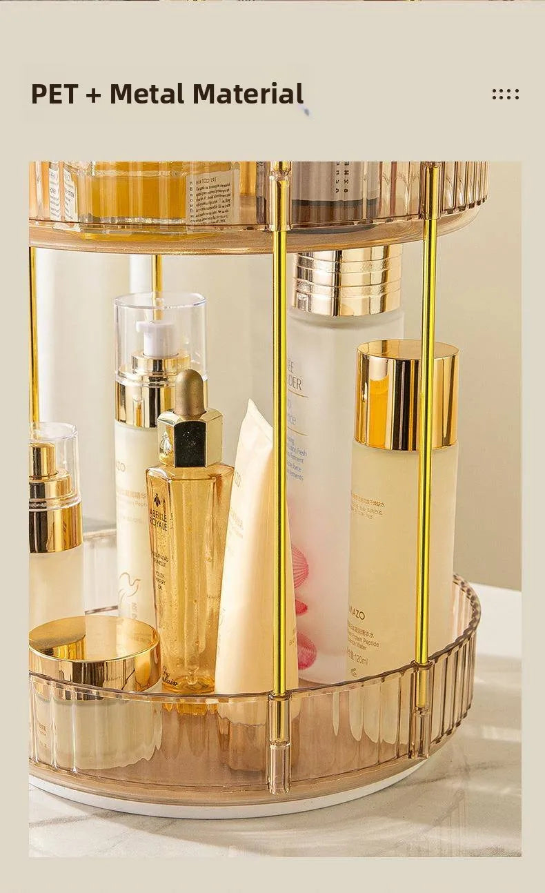 Luxury Rotating eup Storage Ra Perfume Cosmetic Organizer elf for Batoom Kitchen Desktop Skin Care Products Holder