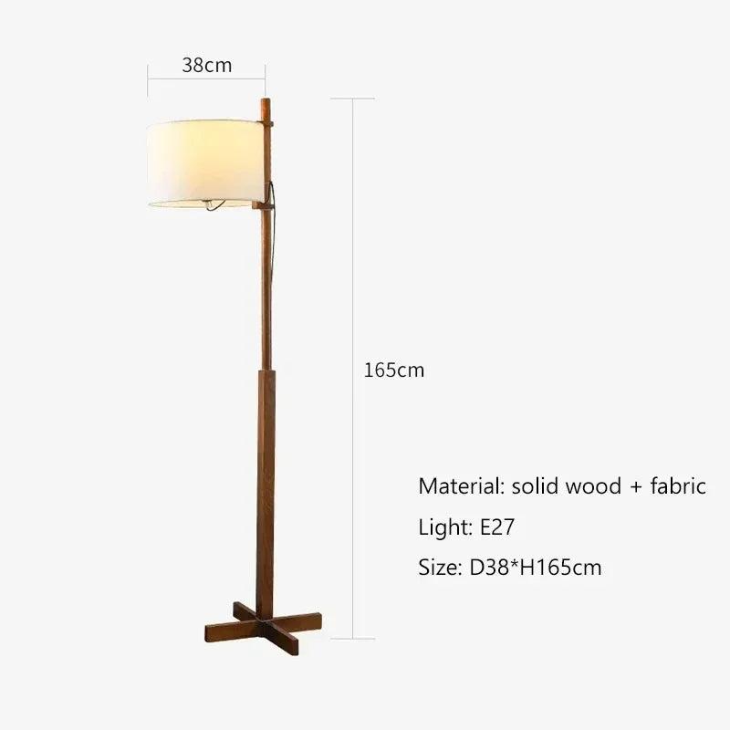 Japanese Liftable Wooden Lamp Wabi Sabi Fabric Floor Lamp For Villa Living Room Corner Home Decor Creative Bedroom Bedside Lamp
