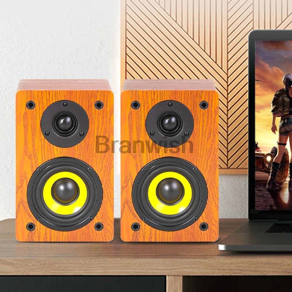 4Inch Passive Sound Box 60W RMS Bookshelf Speaker 2-Way HiFi Audio 89dB Loudspeakers 6Ohm Monitor Speaker For Home Theater DJ