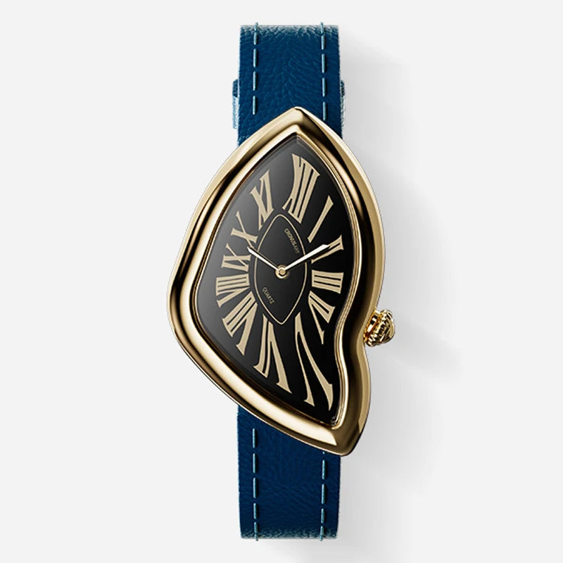 CRONUSART Women Quartz Watch 28mm*46mm Luxury Ladies Wristwatch Irregular Case Crystal Mirror Thickness 8.1mm