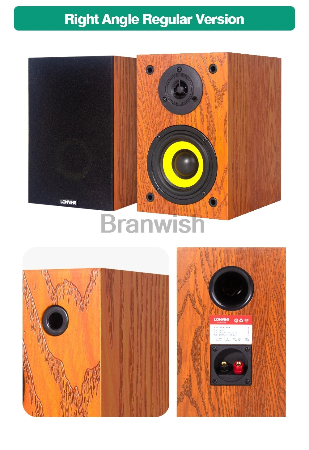 4Inch Passive Sound Box 60W RMS Bookshelf Speaker 2-Way HiFi Audio 89dB Loudspeakers 6Ohm Monitor Speaker For Home Theater DJ