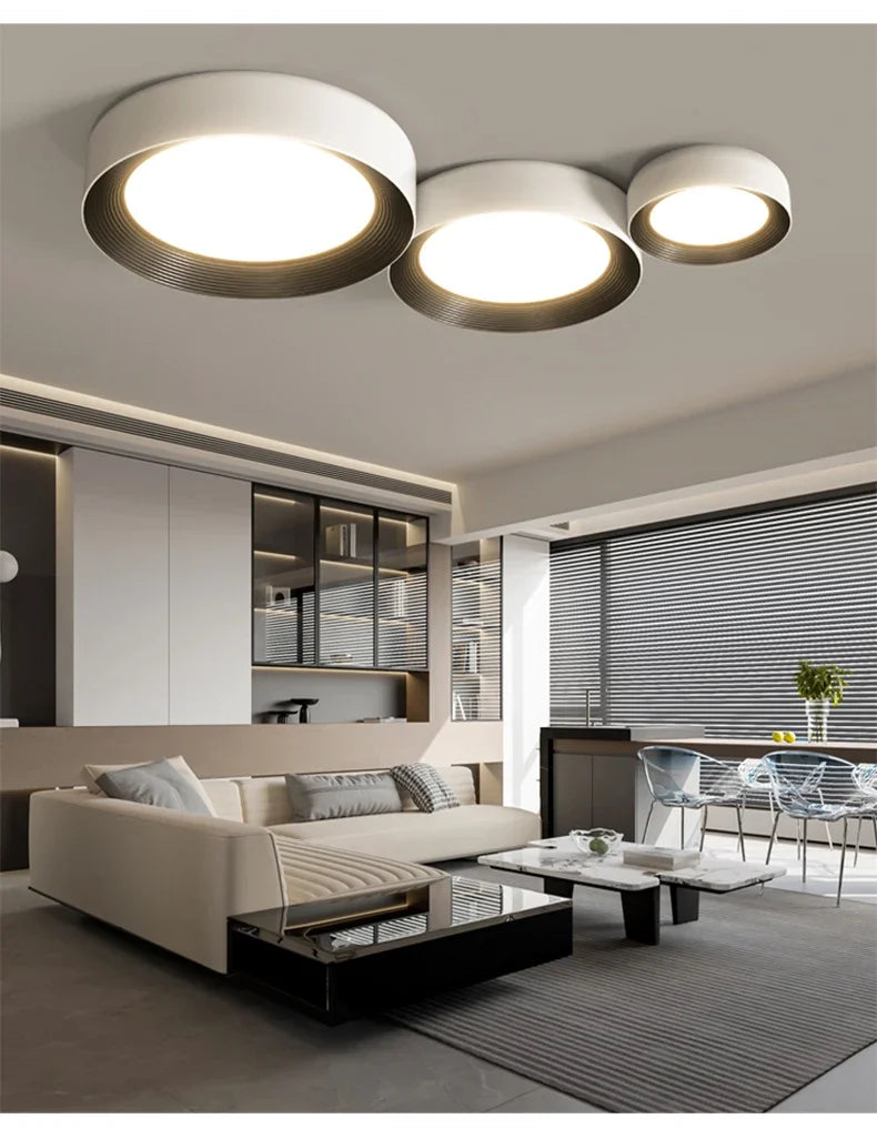 Modern LED Ceiling Lights Square Circular Shape Dimmable Ceiling Lamps Bedroom Balcony Aisle Home Indoor Lighting Ceiling Lights