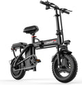 Electric Bike for Adults 1200W Peak Motor, 20MPH Folding Electric Bike, 45 Miles Long Range, 14" Mini Ebike Pedal Assist