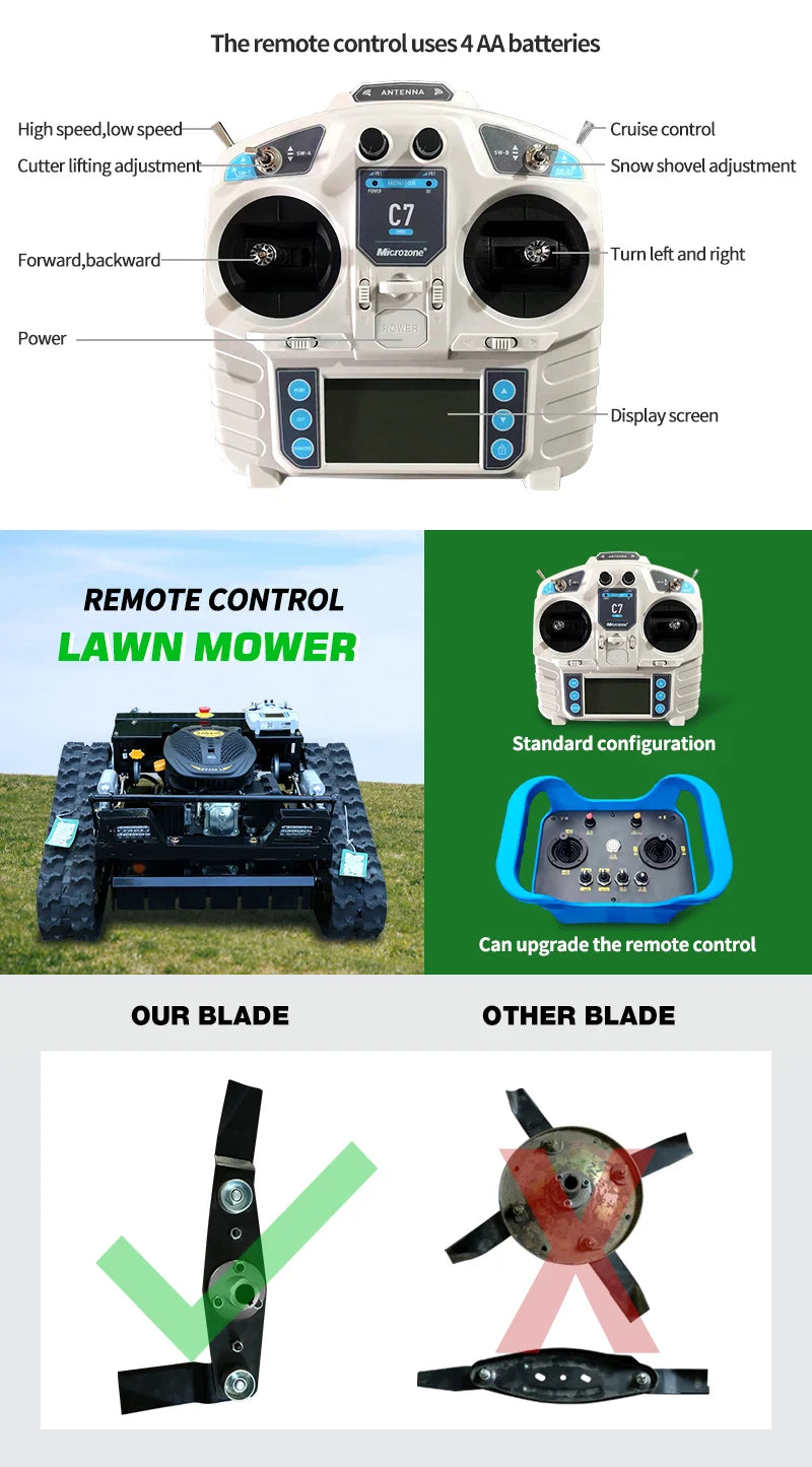 Customized CE/EPA  Self Propelled Lawn Mower Automatic Zero Turn Remote Control Robot Garden Grass Lawn Mower