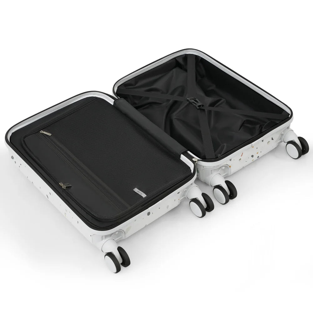 USB Port 20 24inch Front Opening Design Airline Certified Carry on Luggage ABS+PC Hard Shell Luggage with Spinner Wheels