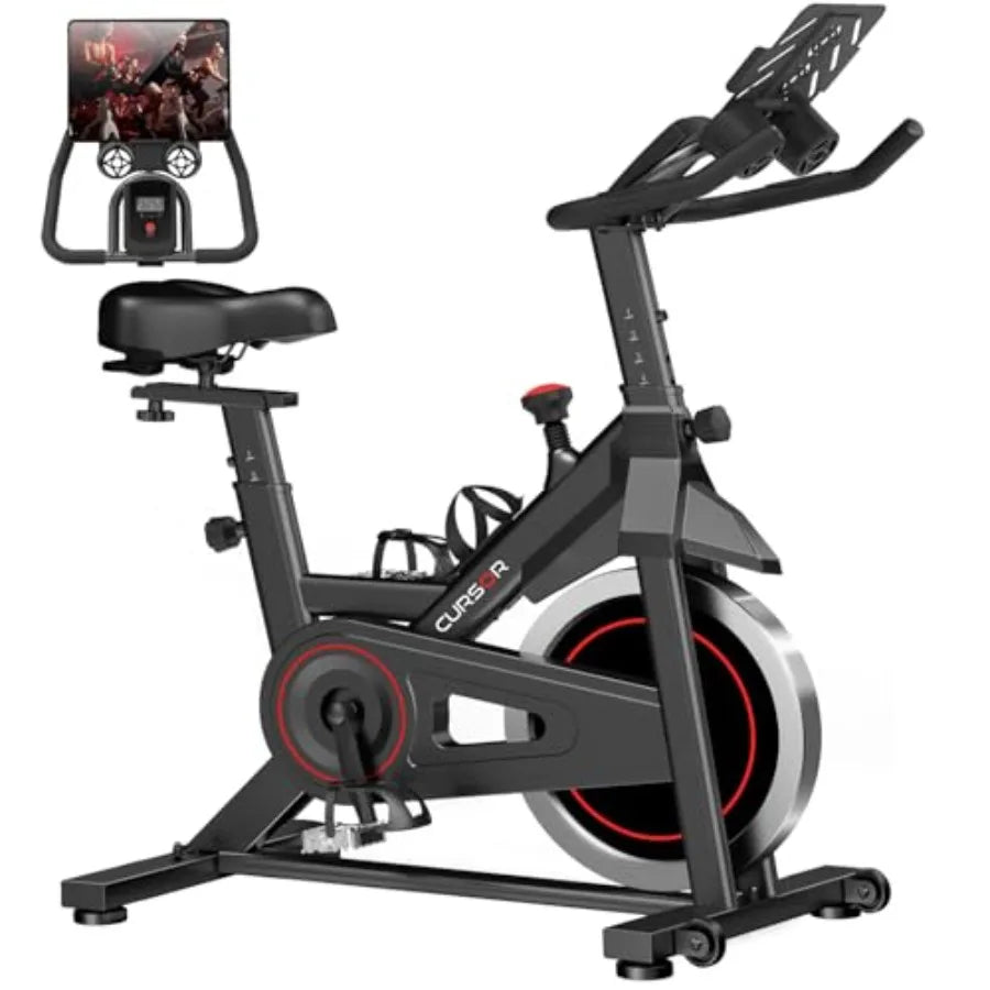 Exercise Bike Stationary Bikes for Home 300 LBS Capacity Workout Bike with Silent Belt Drive Indoor Cycling Bike with Extra Com