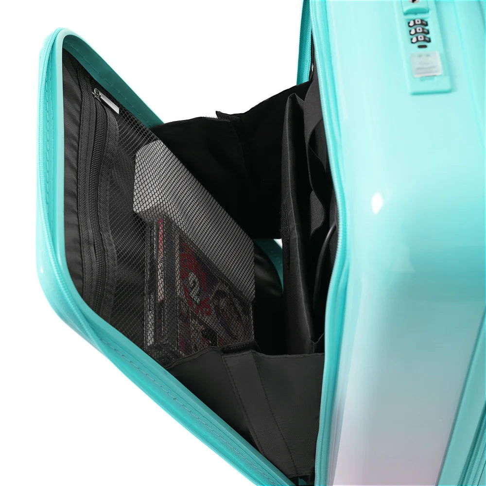 USB Port 20 24inch Front Opening Design Airline Certified Carry on Luggage ABS+PC Hard Shell Luggage with Spinner Wheels