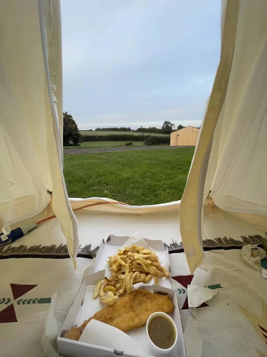 4-Season Luxury Bell Tent 9.85FT - Canvas Hot Tent with Aluminum Poles for Family Camping Hiking All-Weather