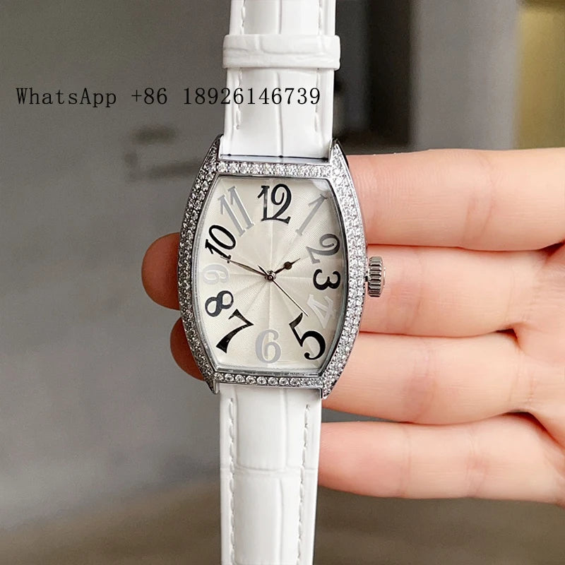 2025 luxury brand watch for lady Tonneau-shaped case quartz movement crafted by Francky Mullery inspiration