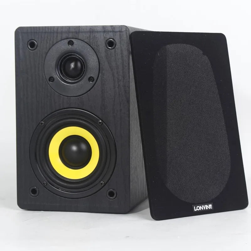 4Inch Passive Sound Box 60W RMS Bookshelf Speaker 2-Way HiFi Audio 89dB Loudspeakers 6Ohm Monitor Speaker For Home Theater DJ