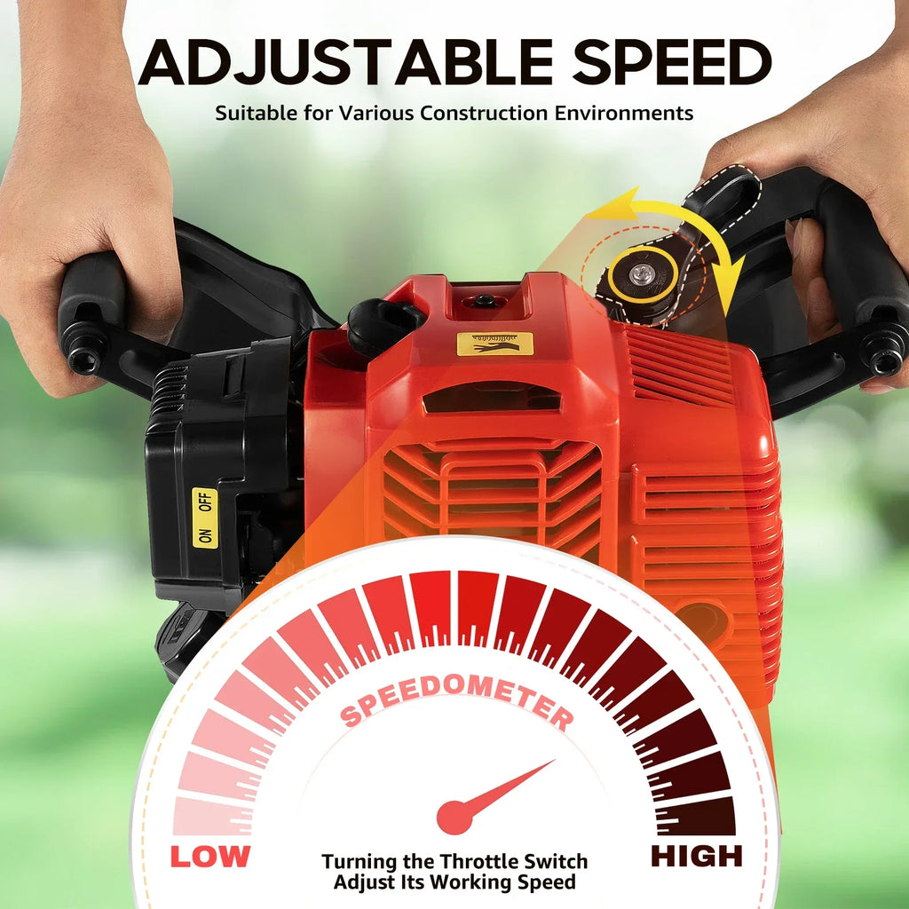 Gasoline Powered Tree Digger Machine | 2-Stroke Single Cylinder Engine | Adjustable Speed & High Safety | for Garden Landscaping