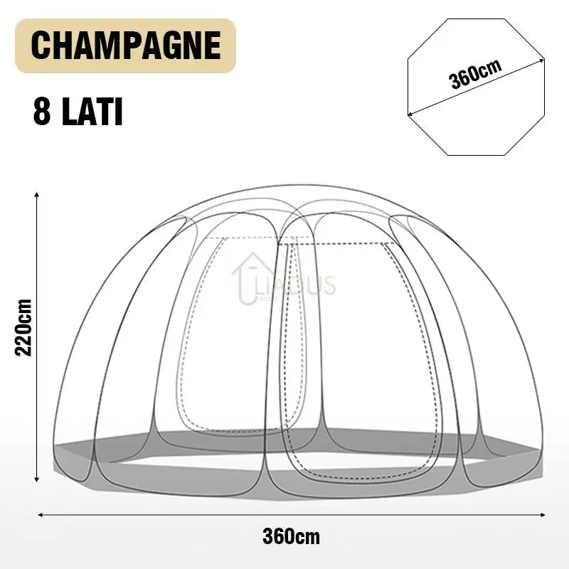 Portable Folding Transparent Outdoor Tent Starry Sky Bubble House Waterproof Winter Sunshine Windproof Camping Shade