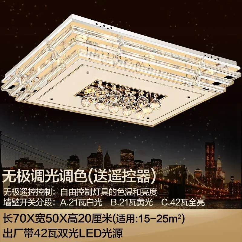 2025Crystal LED Ceiling Chandelier Living Room Decor Gold Lustre Luxury Lighting Dining Bedroom Island Light Indoor Ceiling Lamp