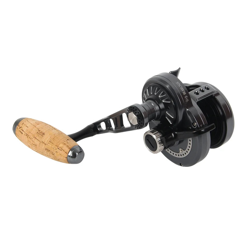 Metal High Quality Boat Fishing Reel Saltwater Max Drag 30Kg 9+2Bb Cork Handle Overhead Slow Jigging Fishing Reel