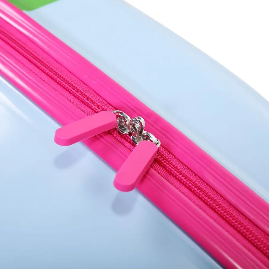 2 PCS Luggage Set 12 Backpack and 16 Spinner Case with 4 Universal Wheels Travel Suitcase for Boys Girls Light Blue with Animal