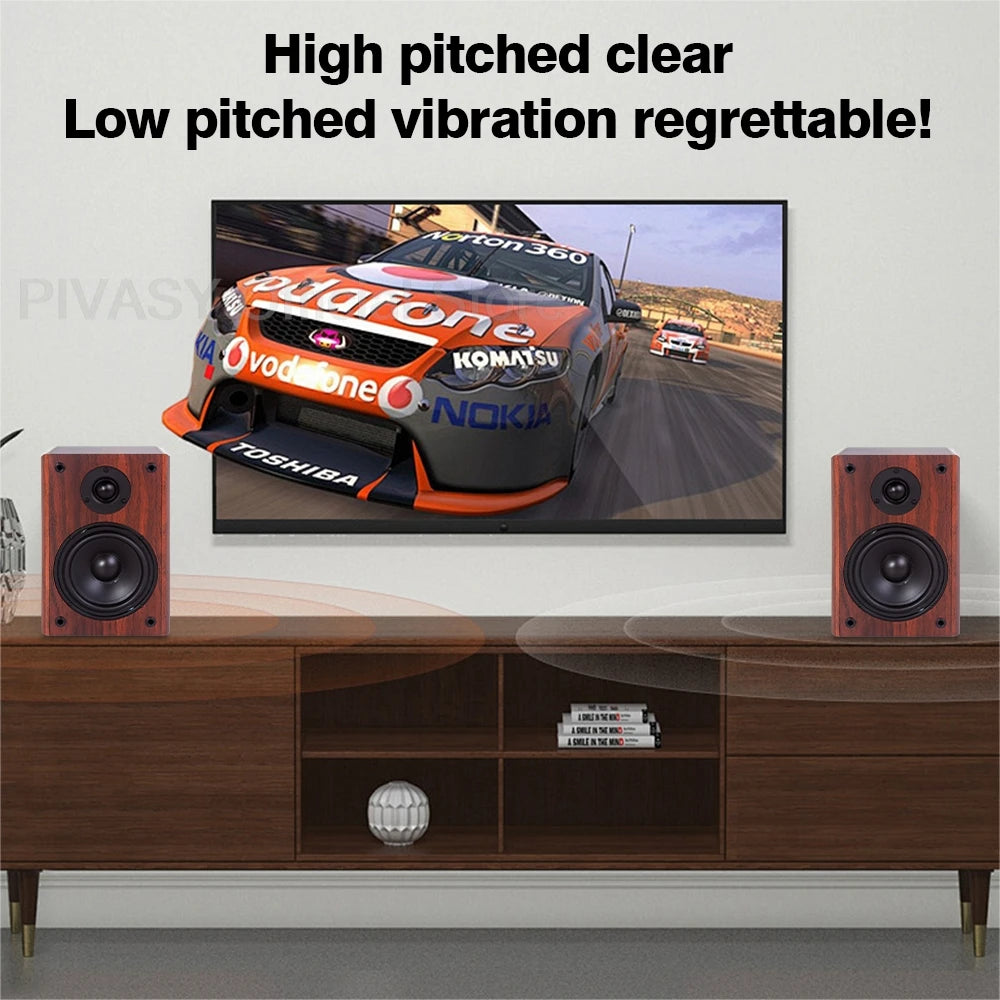 5 inch Passive Speakers 50W Sound Box 88dB Sensitivity Bookshelf Speaker 4-8ohm Monitor Audio XLR Input For Desktop Home Theater