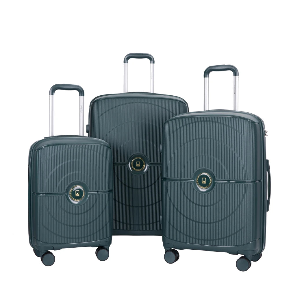 NEW Hardshell Suitcase Double Spinner Wheels PP Luggage Sets Lightweight Durable Suitcase with TSA Lock,3-Piece Set (20/24/28)