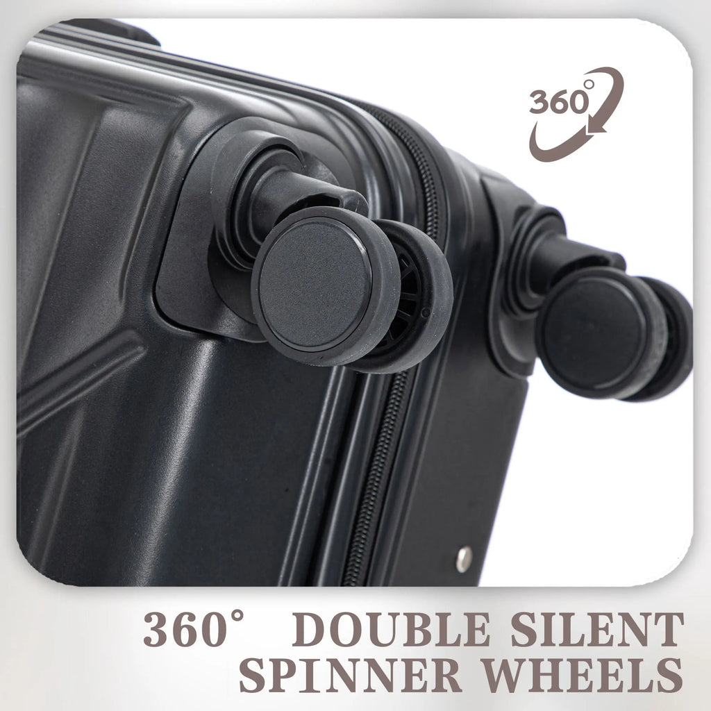 HIFINE TOURIST 20"/24"/28" 3 Pcs/set in ABS Spinner Wheel Luggage Carry on Suitcase Matching Color TSA Combination Lock