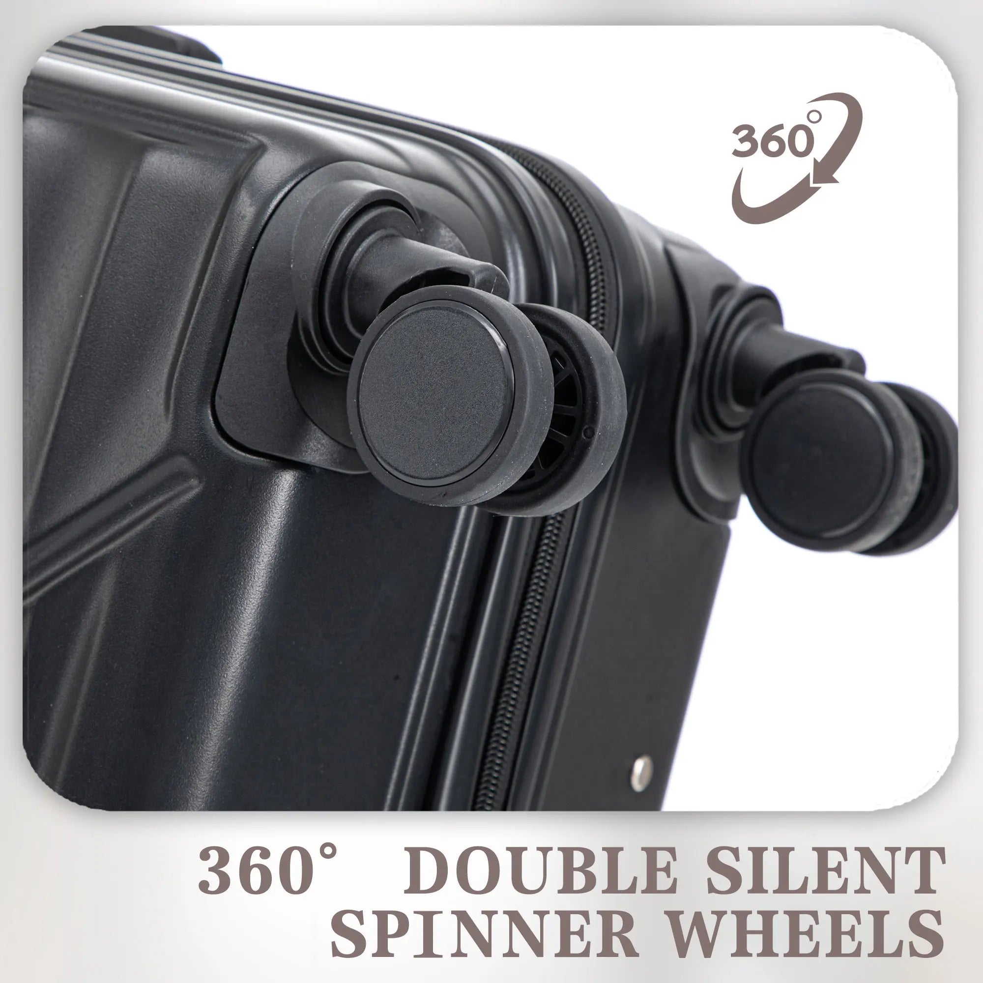 HIFINE TOURIST 20"/24"/28" 3 Pcs/set in ABS Spinner Wheel Luggage Carry on Suitcase Matching Color TSA Combination Lock