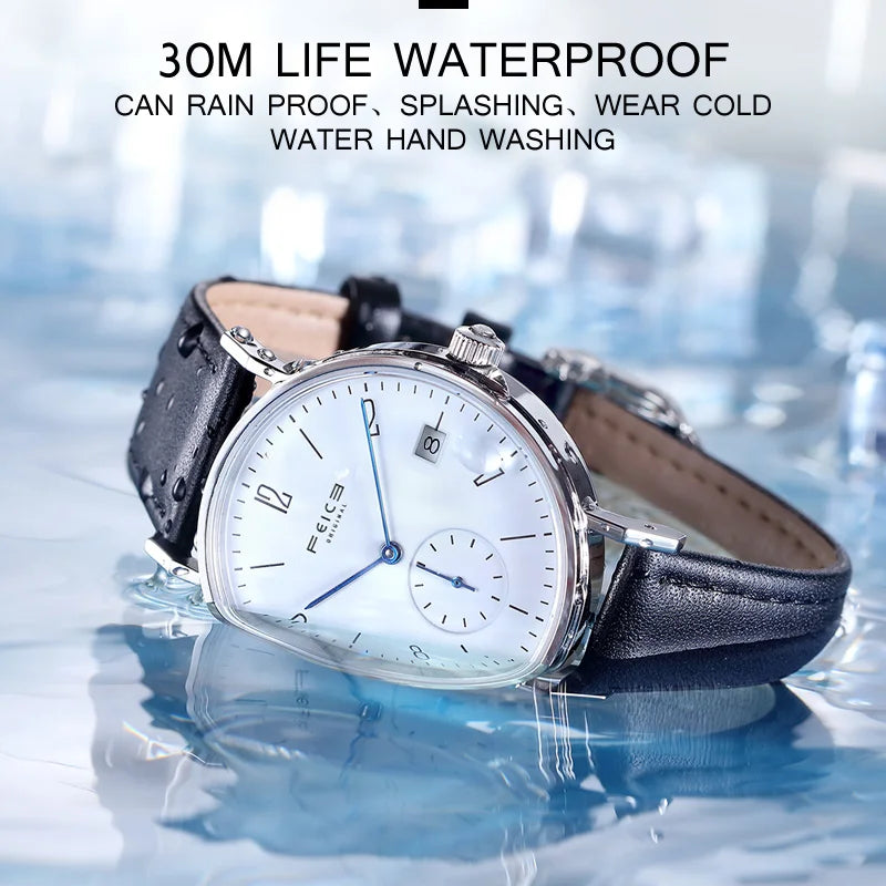 FEICE Unisex Wristwatch Bauhaus Men's Watches Automatic Mechanical Watch Stainless Steel Waterproof Casual Fashion Watch FM201