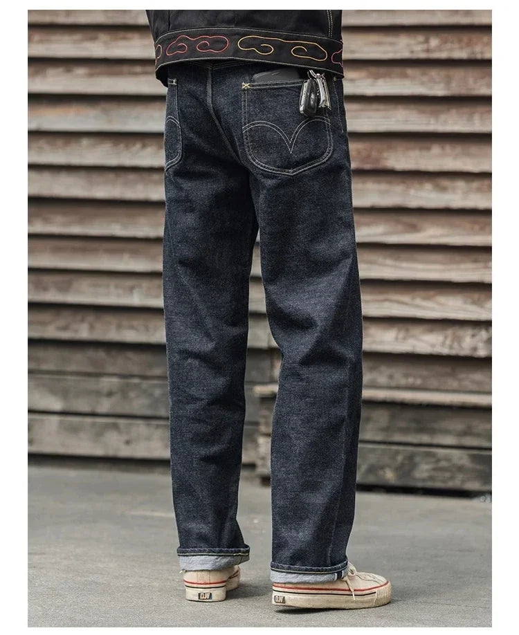 Non Stock 1936 Model Cowboy Selvedge Denim Jeans 36101B Amekaji Cinch Back Men Pants