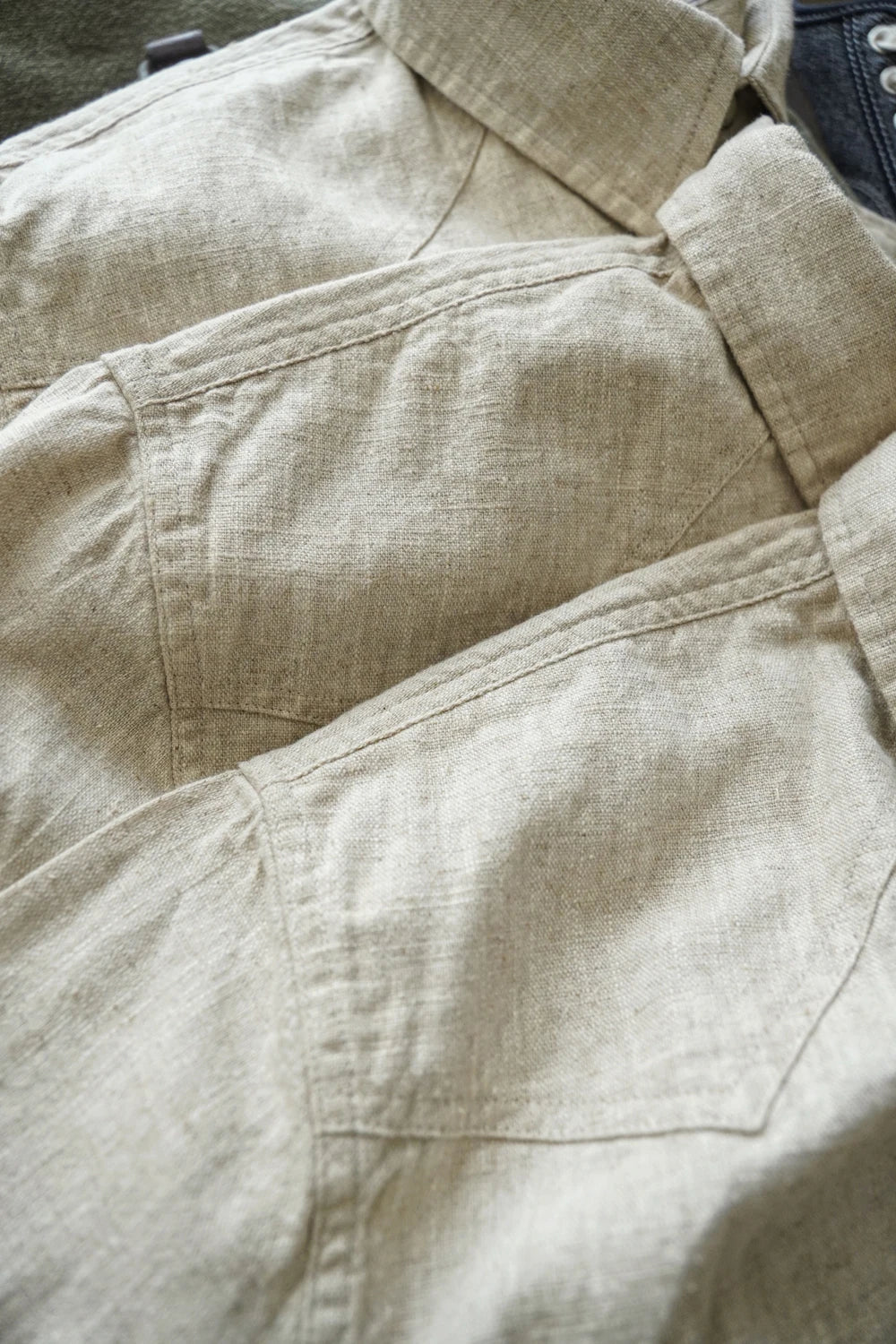 Sauce Zhan Mens Shirts Ramie Shirt for Man Long Sleeve Regular Fit