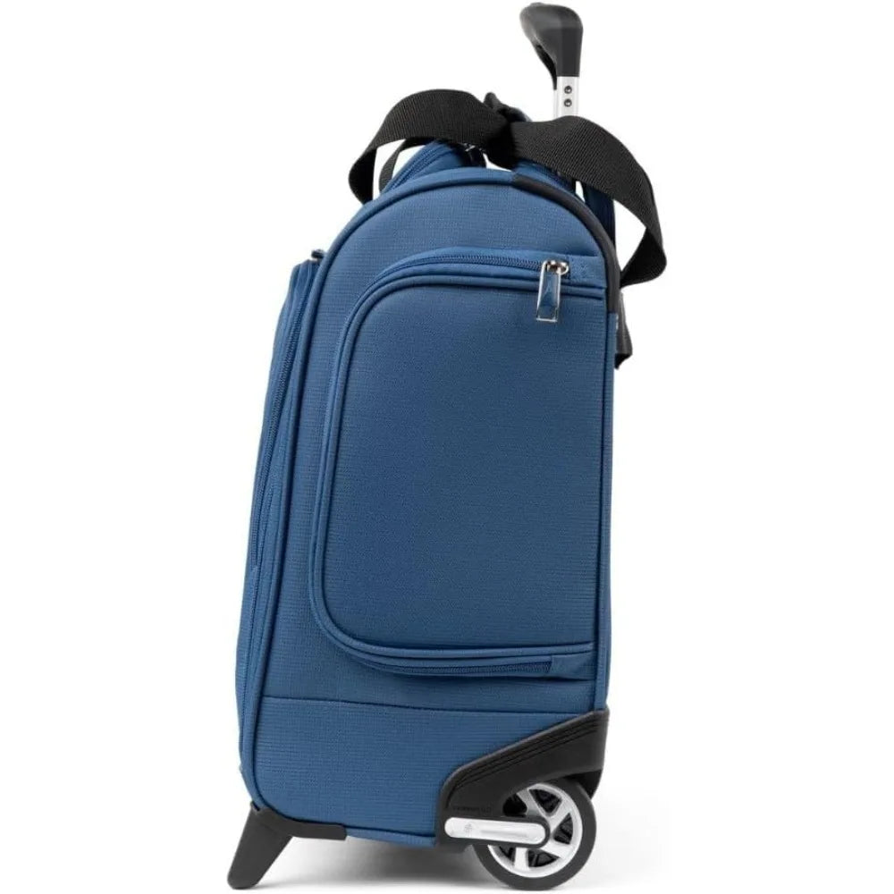 Lightweight Compact Rolling Underseat Carry-On Upright 2-Wheel Bag, Unisex, Ensign Blue, Softside Luggage for Travel