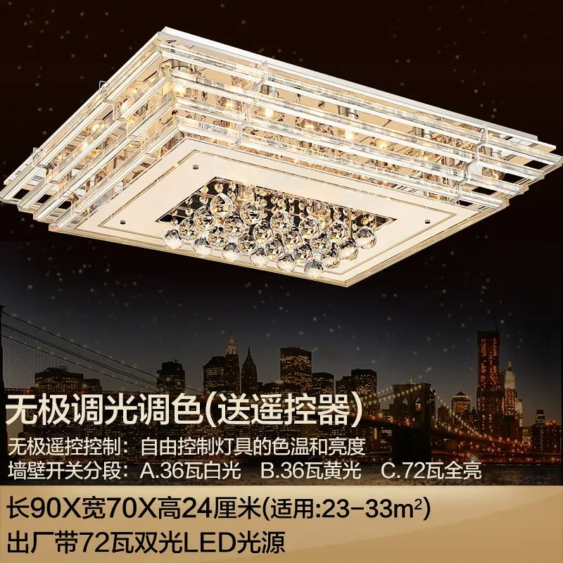 2025Crystal LED Ceiling Chandelier Living Room Decor Gold Lustre Luxury Lighting Dining Bedroom Island Light Indoor Ceiling Lamp