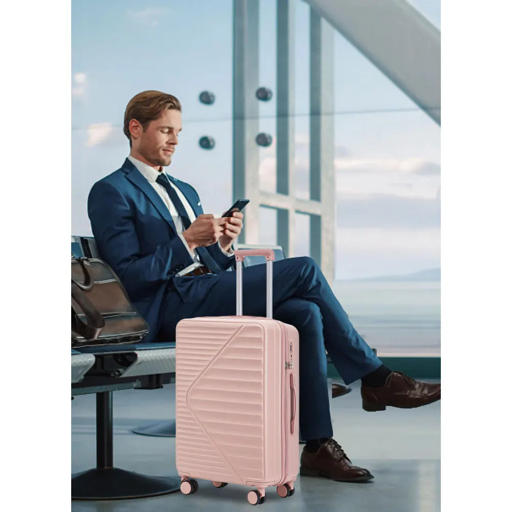 HIFINE TOURIST 20"/24"/28" 3 Pcs/set in ABS Spinner Wheel Luggage Carry on Suitcase Matching Color TSA Combination Lock