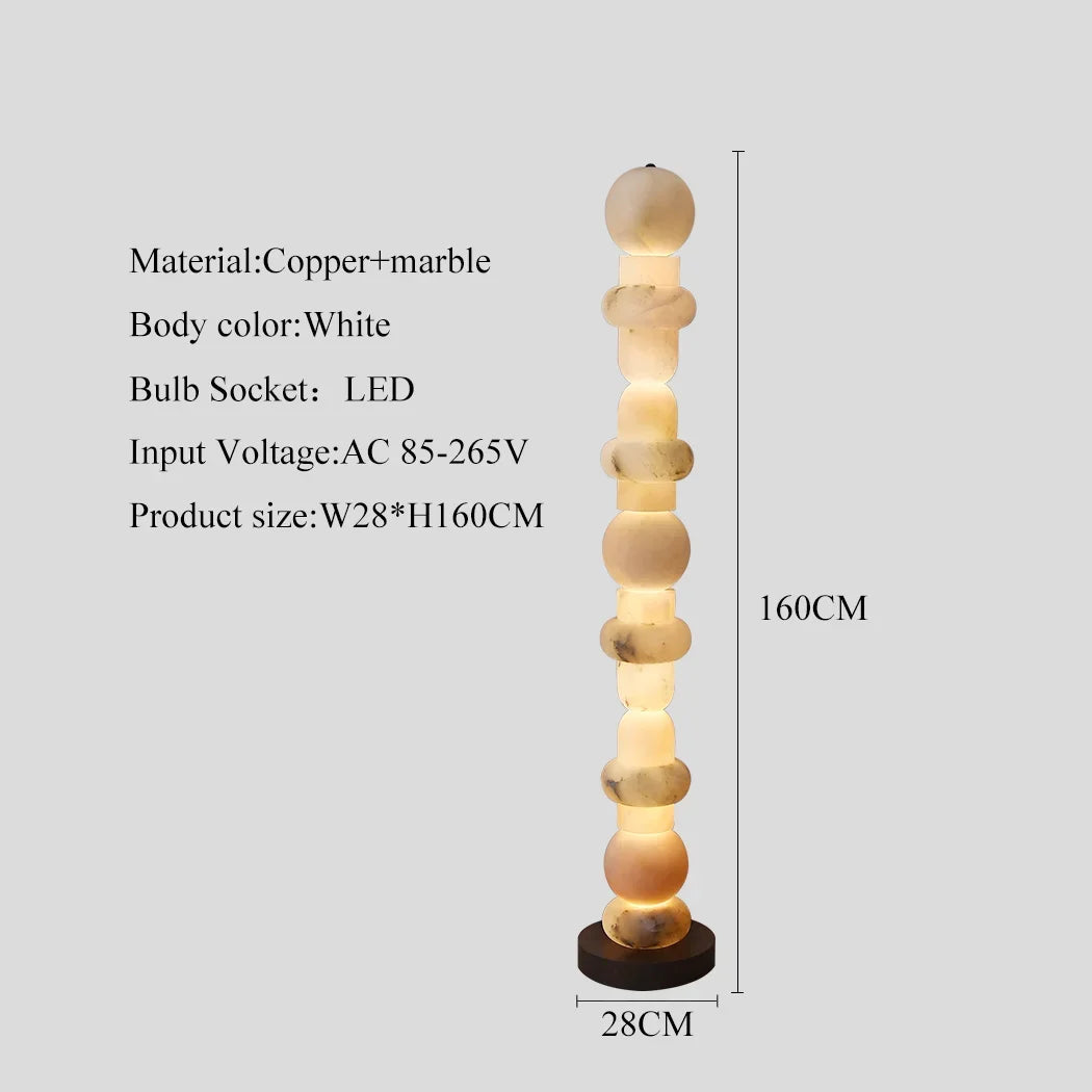 Nordic Art Floor Lamp Room Decoration Light Living Room Bedroom Marble Standing Lamp Restaurant Dimmable Mood Light Led Lighting