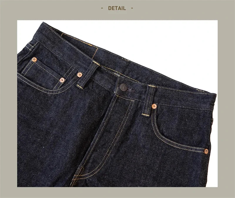 Red Tornado Lot 601B Black Jeans Straight Fit 14.5oz Selvedge Denim Pants Rinsed