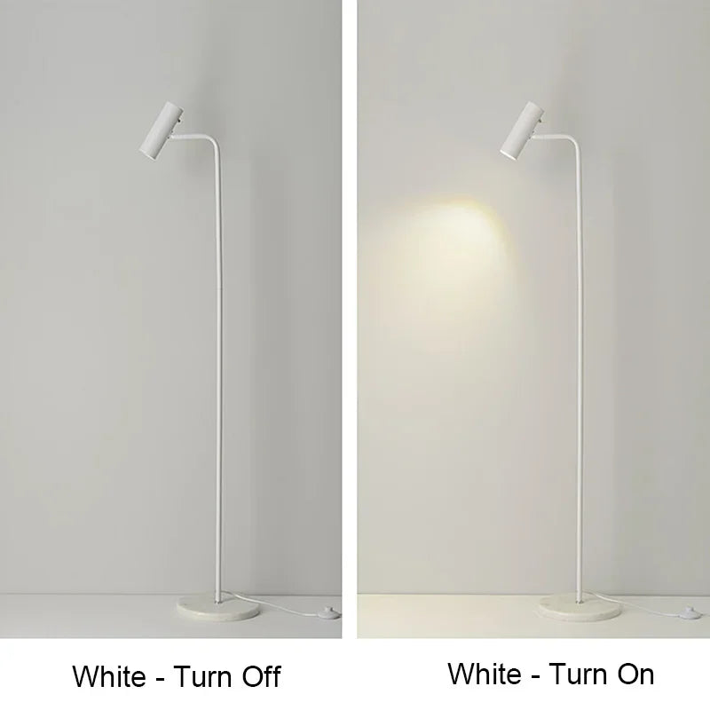 Modern LED Dimmable Floor Lamp Gold/Black/White Minimalist Foyer Bedroom Office Vertical Floor Light Home Decor Light Fixtures