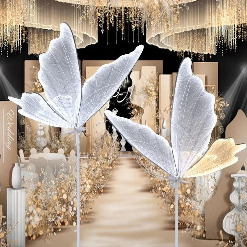 Wedding Ceiling Light Butterflies LED Lace Lamp Romantic Creative Hanging Butterfly Road Load Walkway on Party Stage Lights.