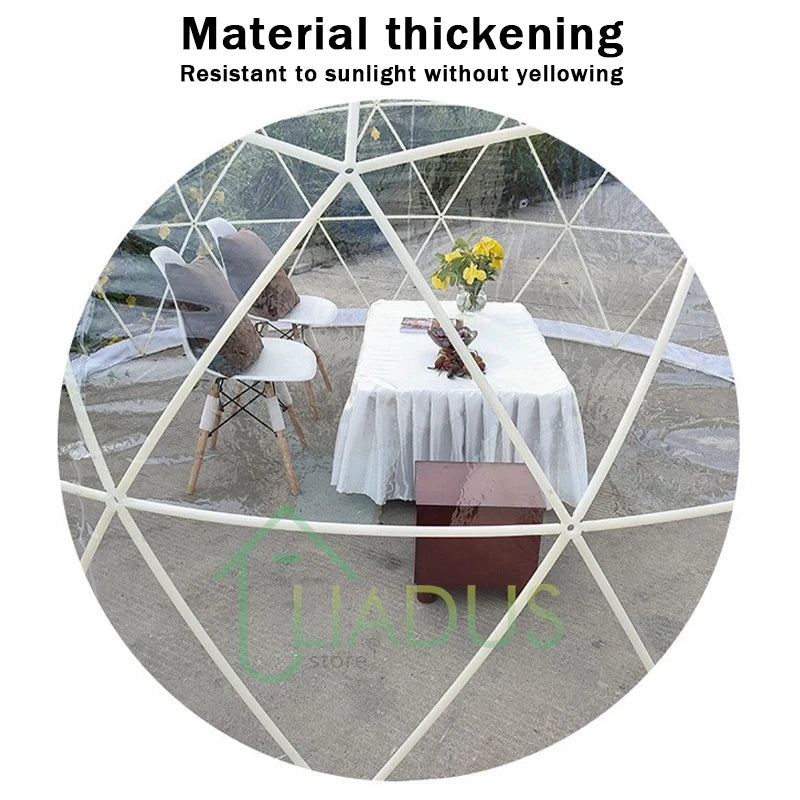 Transparent Starry Sky Tent, Eco-Friendly Material, Windproof, Waterproof, UV Resistant, Spacious for 6-8 People, Easy Assembly