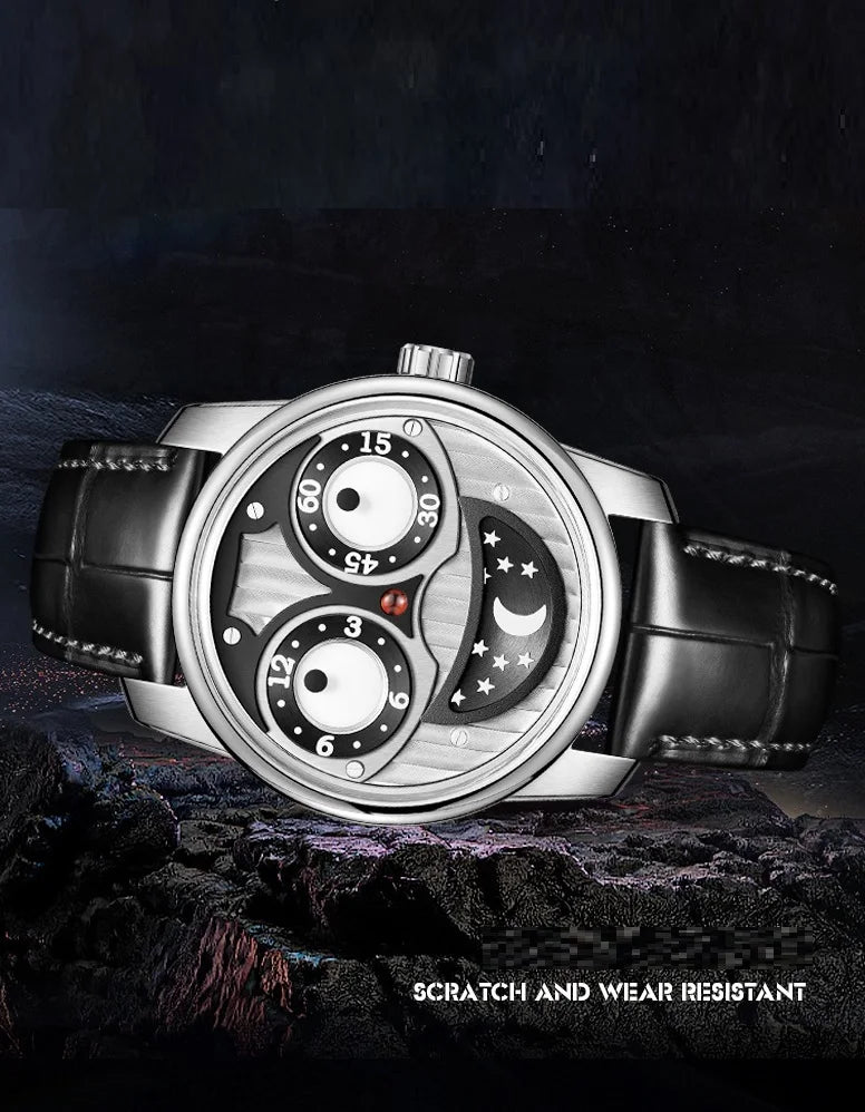 OBLVLO men's mechanical watches, automatic winding mechanical watches, novel and creative men's watches, men's timepieces, uniqu